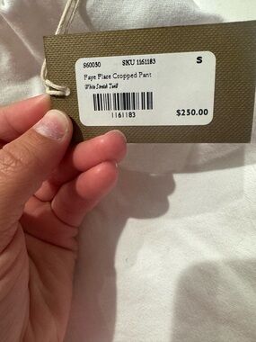 ANN MASHBURN White Faye Flare Cropped Pant